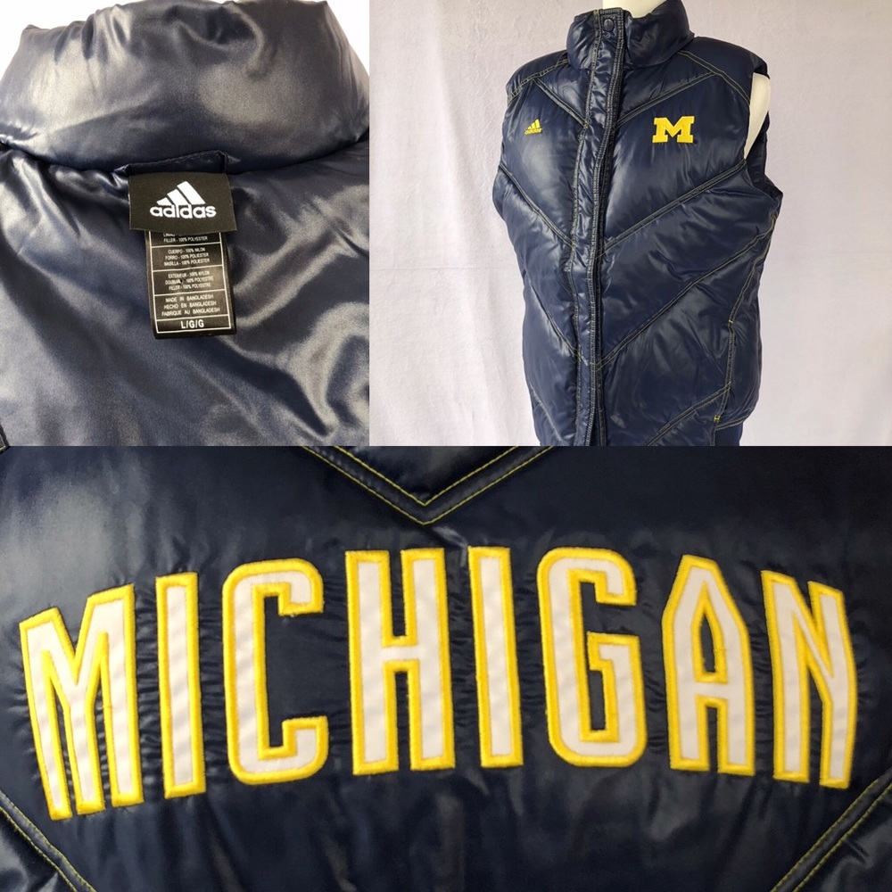 Adidas Michigan Wolverines Puffer Vest